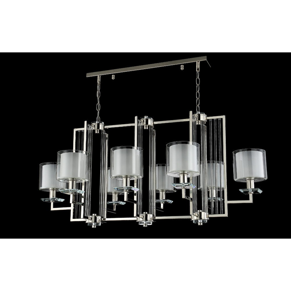 Люстра NICOLAS SP8 L1000 NICKEL/WHITE