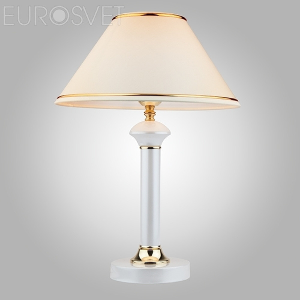 Интерьерная настольная лампа Lorenzo 60019/1 глянцевый белый