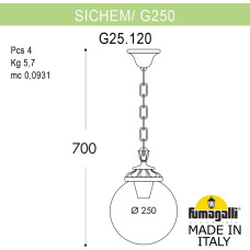 Уличный светильник подвесной GLOBE 250 G25.120.000.VYF1R