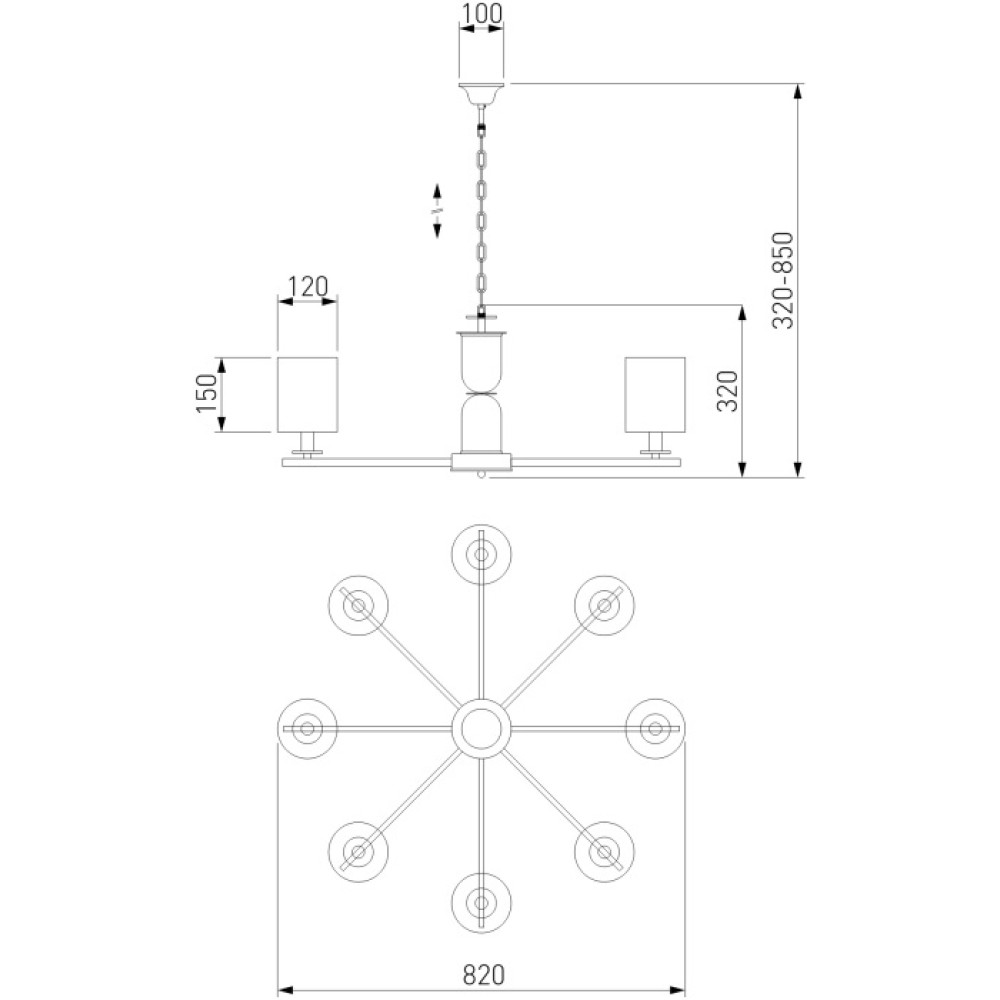 Подвесная люстра Caprera 60146/8